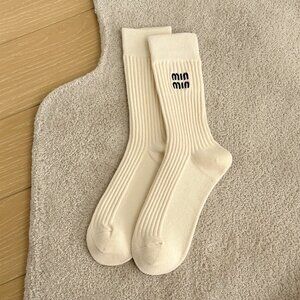 Miu Miu Monochrome Casual Socks